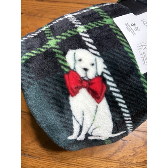 VICTORIA'S SECRET PINK COZY PLUSH SHERPA FLEECE BLANKET DOG LOGO THROW 50x60 New - Picture 3 of 5